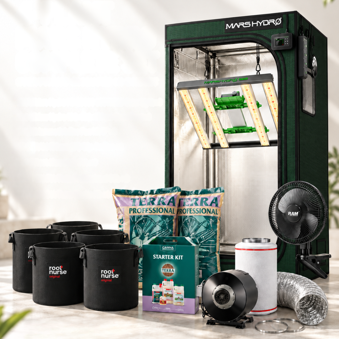 Illustrative image for the 4 Plant Mars Hydro Complete Set. See the included equipment list for exact models and quantities.