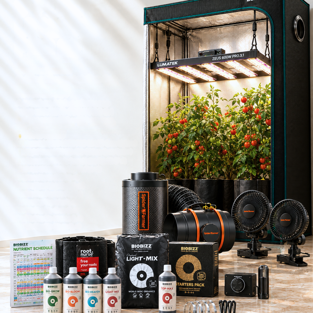 Illustrative image for the 8 Plant Lumatek Pro Set. See the included equipment list for exact models and quantities. Plants are not included.